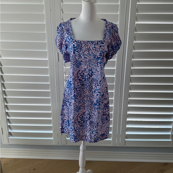 NWT Lilly Pulitzer Haydn Shift Dress Calla Lilly Pink High Tides Good Vibes Sz M - Picture 6 of 10